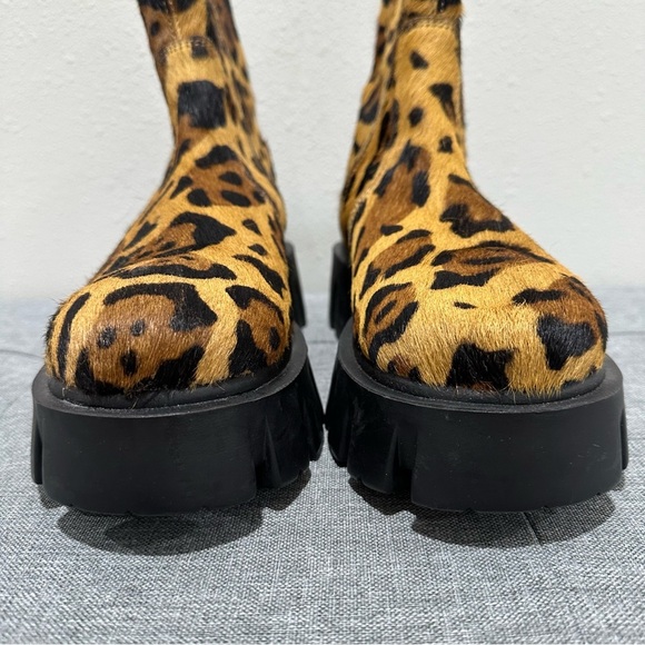 ASOS Leopard Print Platform Boots - Picture 3 of 14